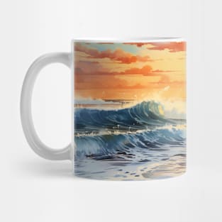 Sunset Over the Ocean Watercolor Mug